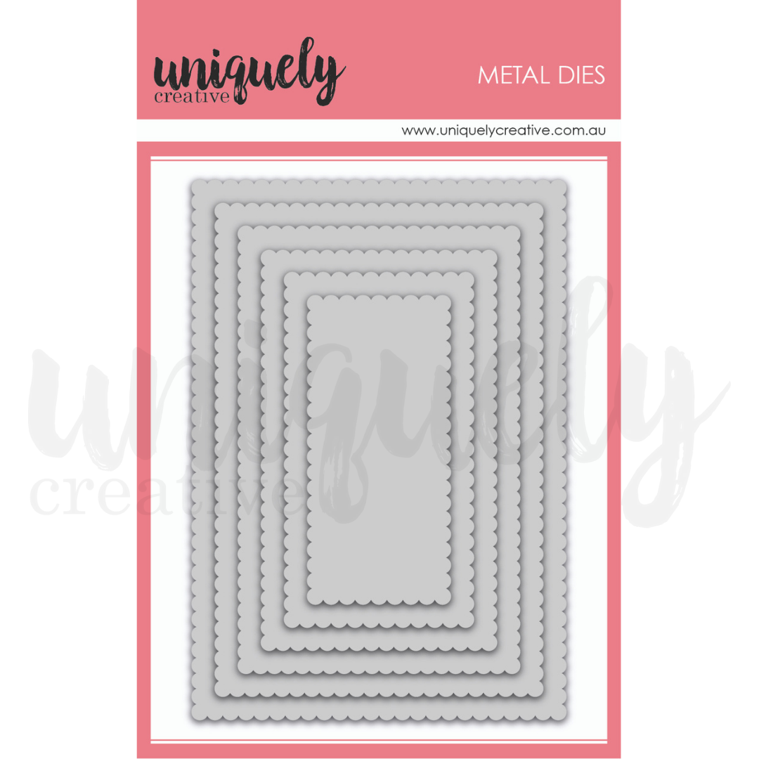 UNIQUELY CREATIVE - SCALLOPED NESTING RECTANGLE DIE