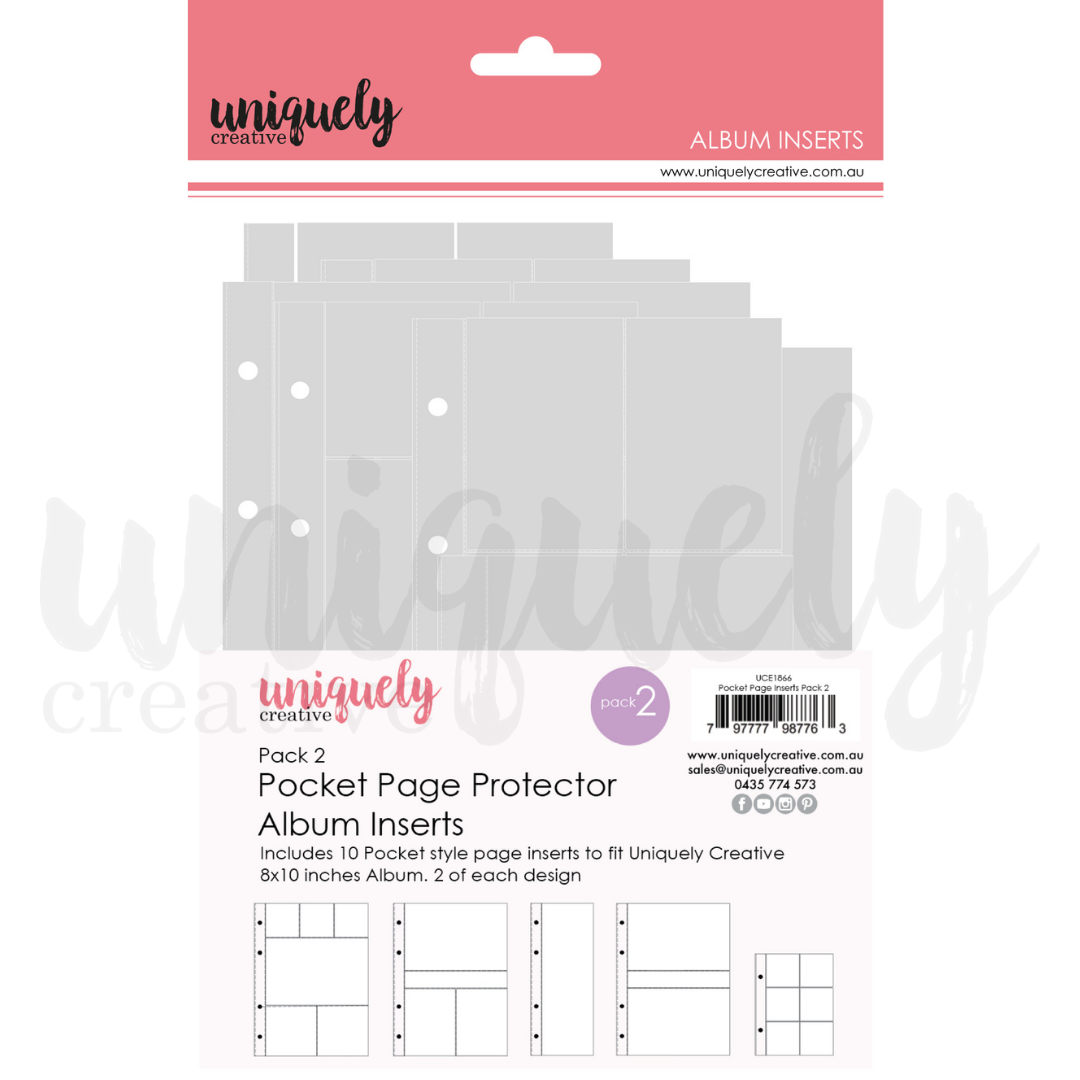 Uniquely Creative - Pocket Page Protector Album Inserts Pack 2