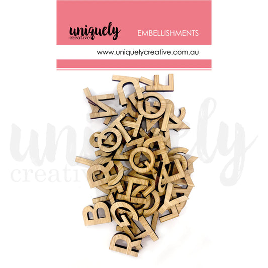 Uniquely Creative  - Wooden Alphabet Embellishments