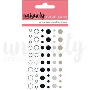 Uniquely Creative -Enamel Shapes - Monochromatic *
