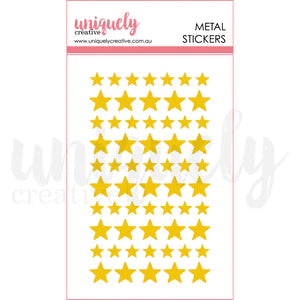 Uniquely Creative - Metal Stickers - Gold Metal Star *