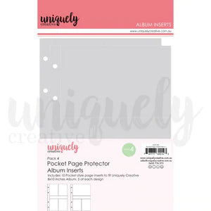 Uniquely Creative - Pocket Page Protector Album Inserts Pack 4