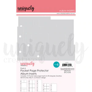 Uniquely Creative - Pocket Page Protector Album Inserts Pack 6