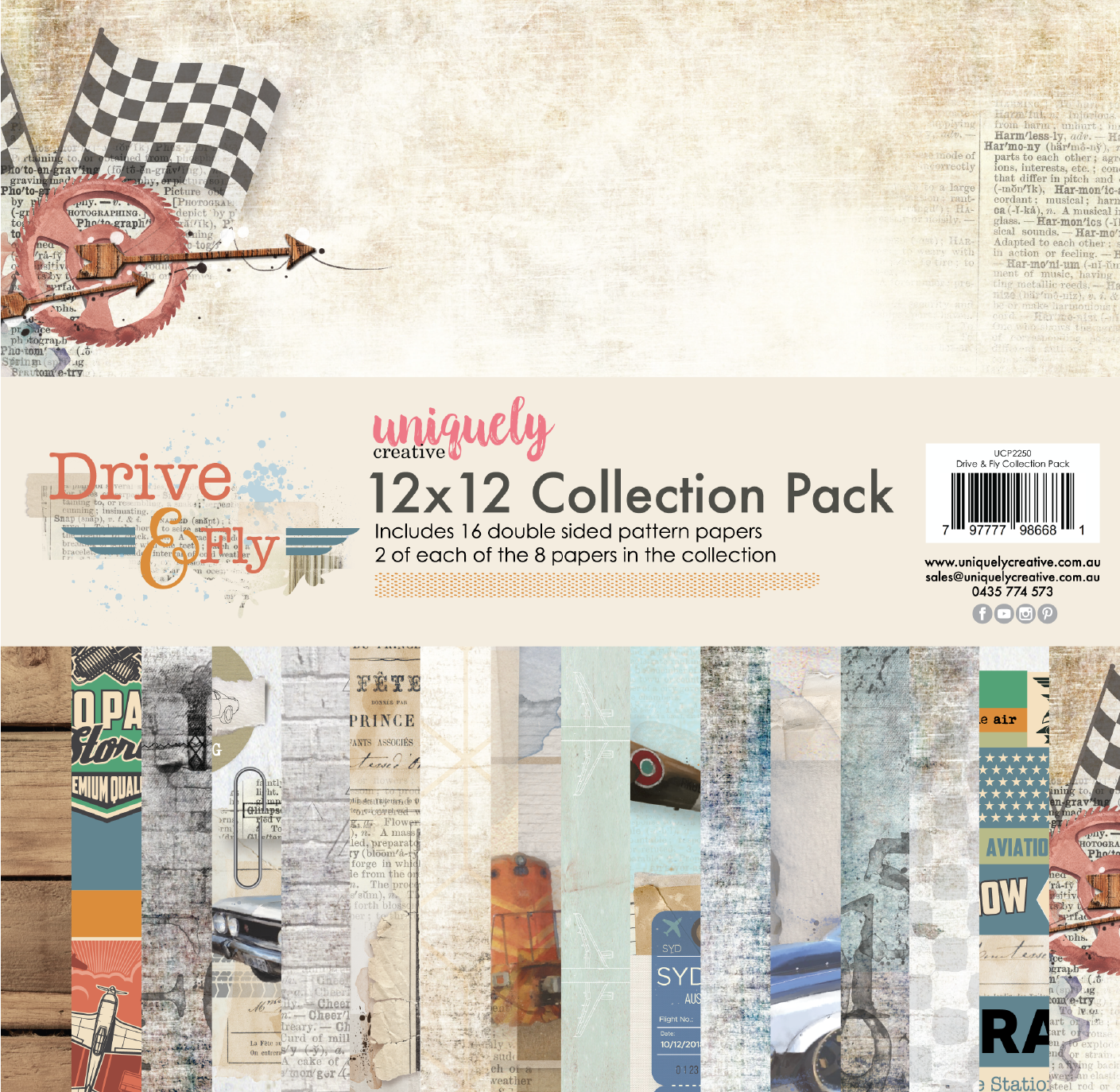 Uniquely Creative - 12 X 12  Drive & Fly Collection Paper Pack
