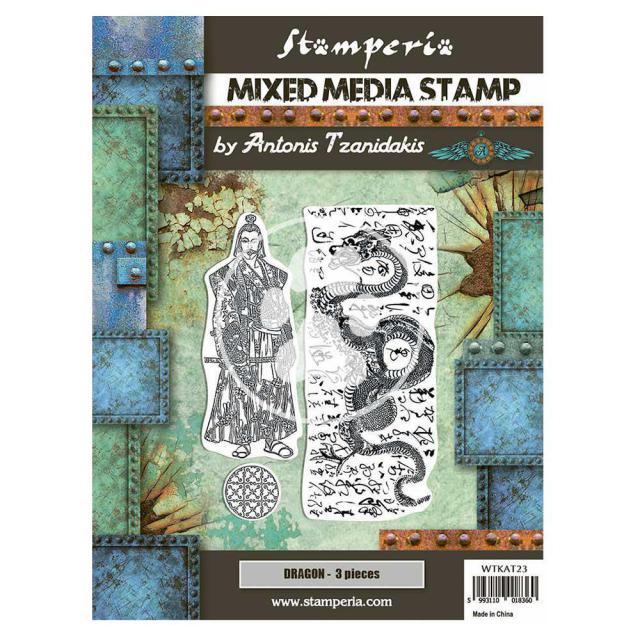 Stamperia - Mixed Media Stamp - Sir Vagabond In Japan - Dragon