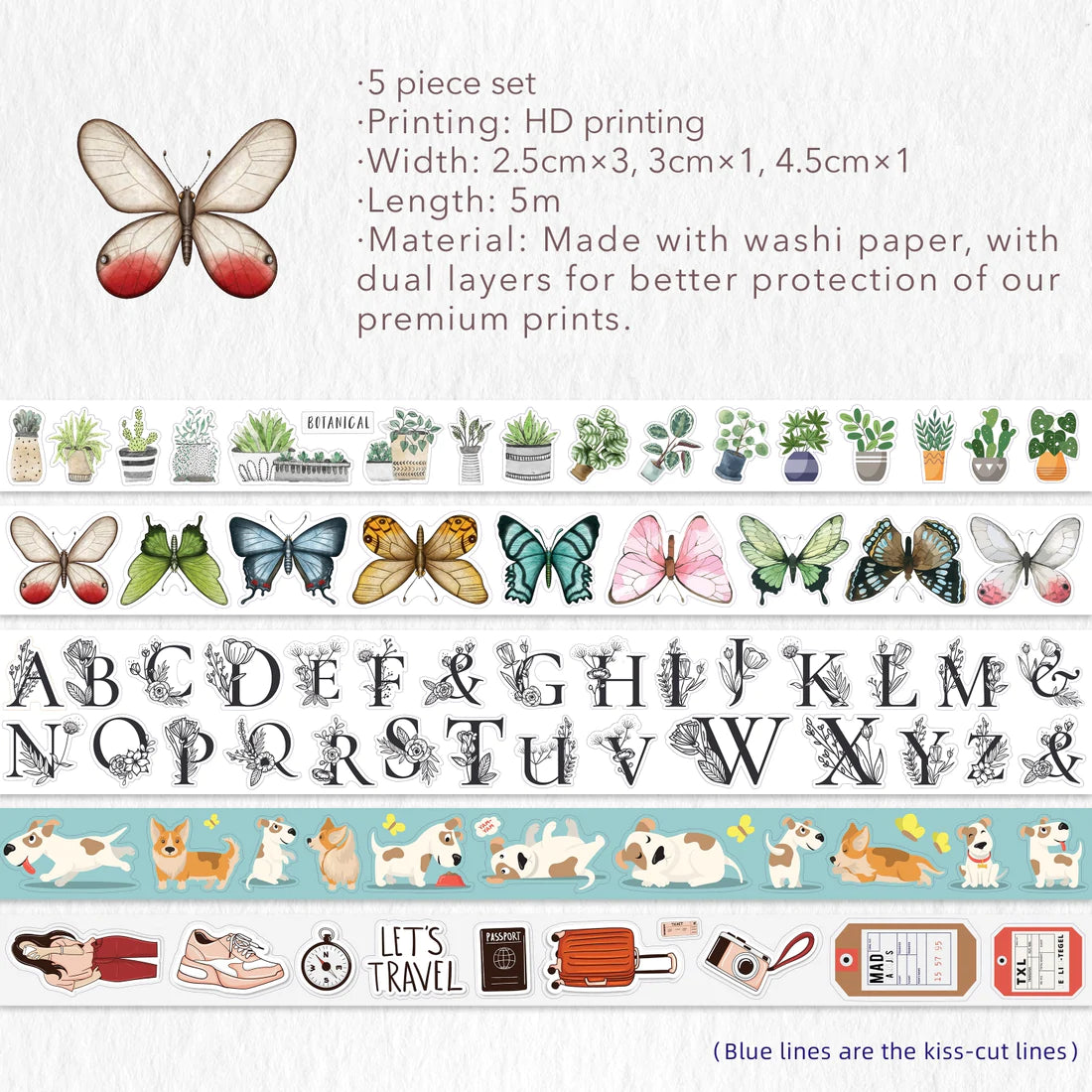 Butterfly Effect Washi Tape Sticker Set