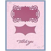 ULTIMATE CRAFTS - MAGNOLIA LANE COLLECTION - THANK YOU TAG -  IMPRESSION DIE