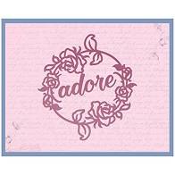 ULTIMATE CRAFTS - MAGNOLIA LANE COLLECTION - ROSEY FRAME - 3 IN 1 - CUT EMBOSS STENCIL  IMPRESSION DIE