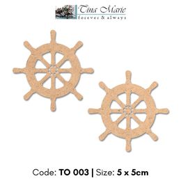 I Craft - Wooden Embellishments - Ships Wheel - 2 pack